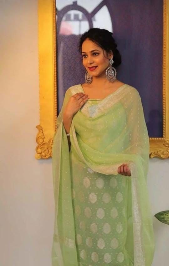 Mint Green Banarasi Suit Set with Dupatta | Elegant Ethnic Wear